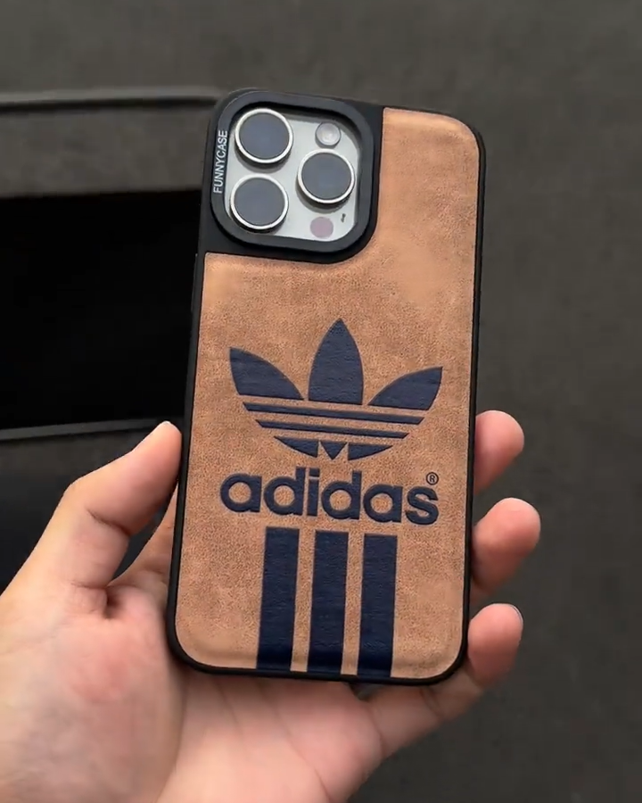 阿迪達斯翻毛皮皮質手機殼